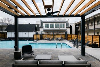 Saltwater Pool, Spa, And Sundeck With Cabanas at The Quarter House, Jackson, 39216